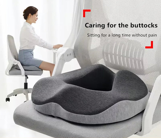 Memory foam donut cushion for hemorrhoid, sciatica, and tailbone pain relief
