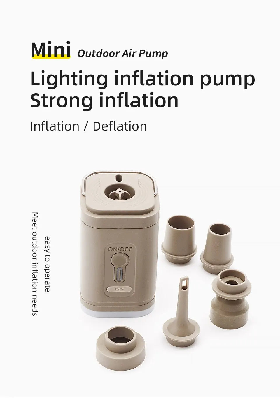 Electric Air Pump Portable Wireless Air Compressor Inflator/Deflator Pumps For Inflatable Cushions Air Beds Boat Swimming Ring