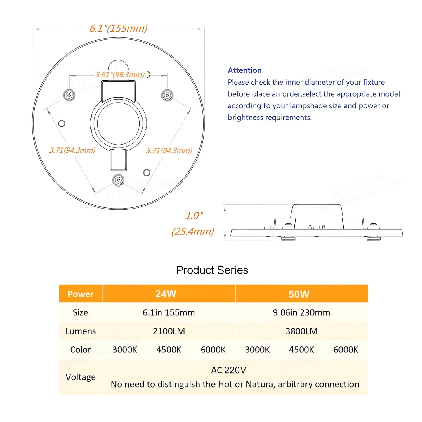 LED Ring Panel Light