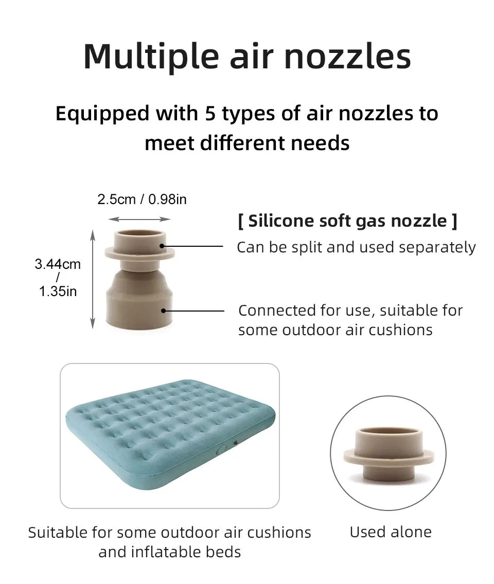 Electric Air Pump Portable Wireless Air Compressor Inflator/Deflator Pumps For Inflatable Cushions Air Beds Boat Swimming Ring