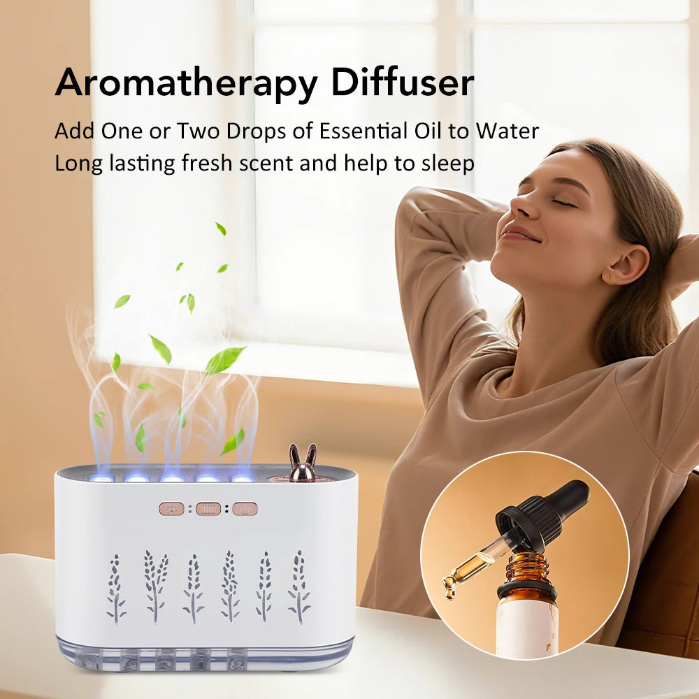700ML Humidifier & Aroma Diffuser with 7-Color LED Night Light