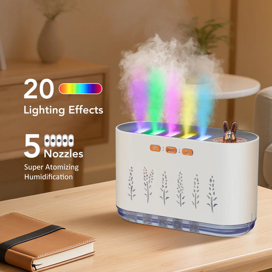 700ML Humidifier & Aroma Diffuser with 7-Color LED Night Light