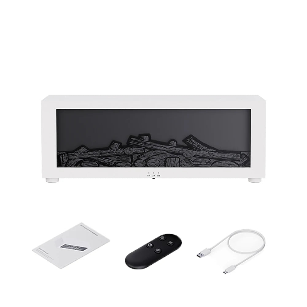 Flame Effect Aroma Humidifier with Remote & LED Light