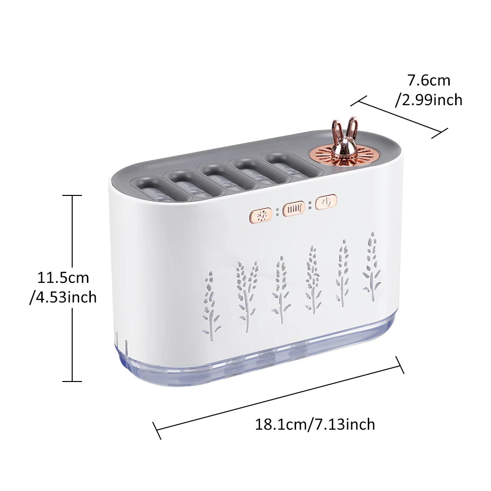 700ML Humidifier & Aroma Diffuser with 7-Color LED Night Light