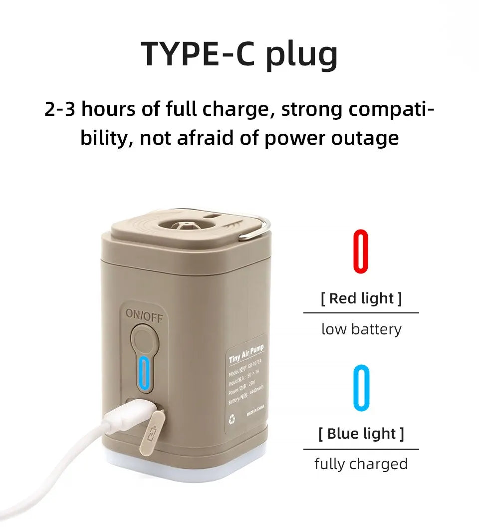 Electric Air Pump Portable Wireless Air Compressor Inflator/Deflator Pumps For Inflatable Cushions Air Beds Boat Swimming Ring