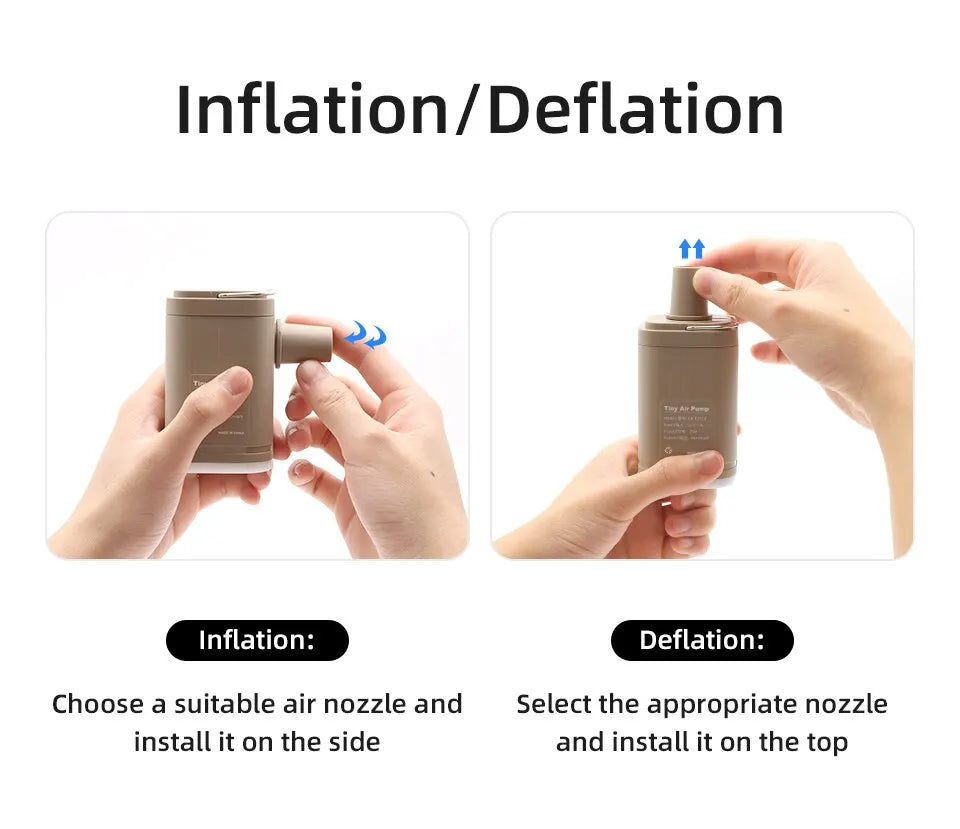 Electric Air Pump Portable Wireless Air Compressor Inflator/Deflator Pumps For Inflatable Cushions Air Beds Boat Swimming Ring