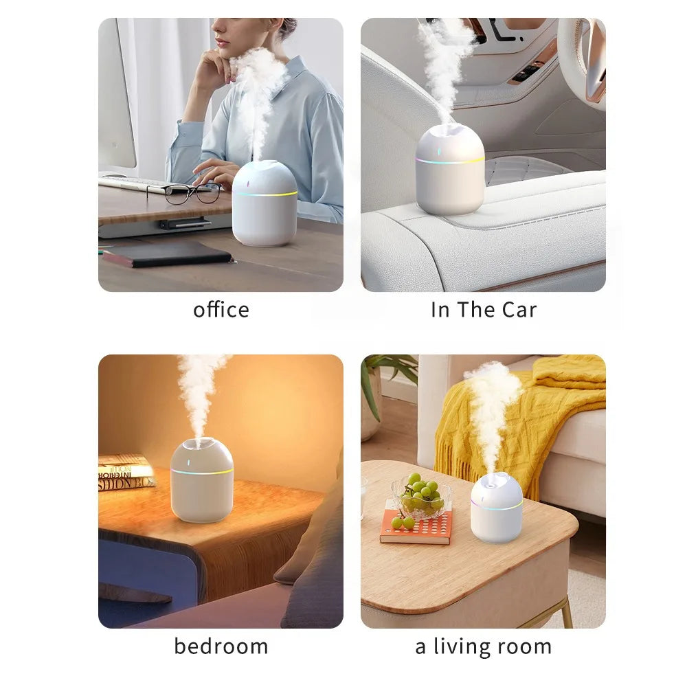 270ML Cool Mist Aroma Humidifier with LED Night Light