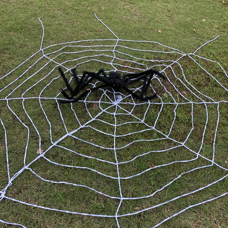 Extra-Large Plush Black Spider Halloween Decoration – 30cm/50cm/90cm/150cm/200cm Hairy Giant Spider Prop for Indoor & Outdoor Haunted House, Party, Home, Bar, Yard Decor