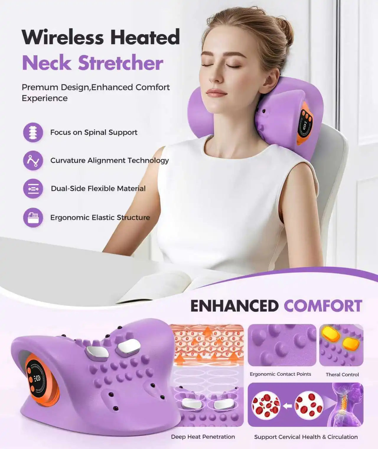 Ergonomic Neck Massager