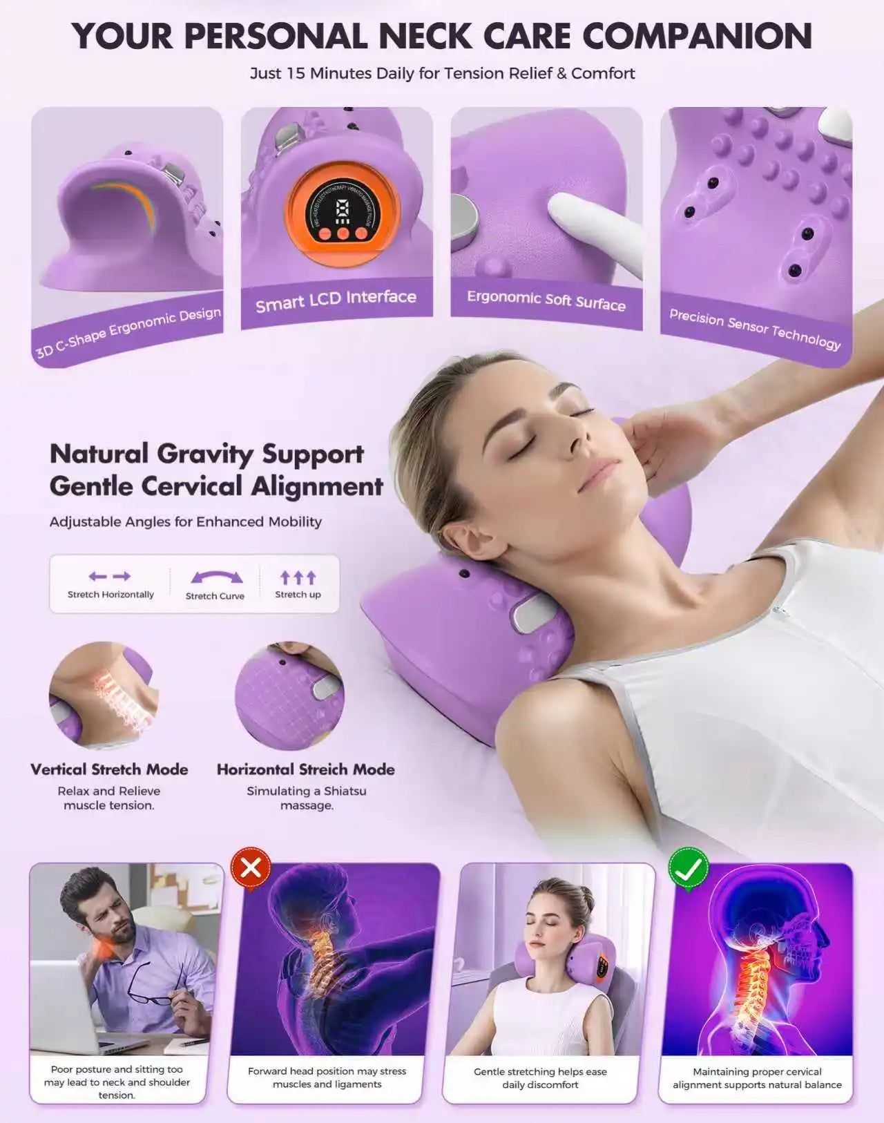 Ergonomic Neck Massager