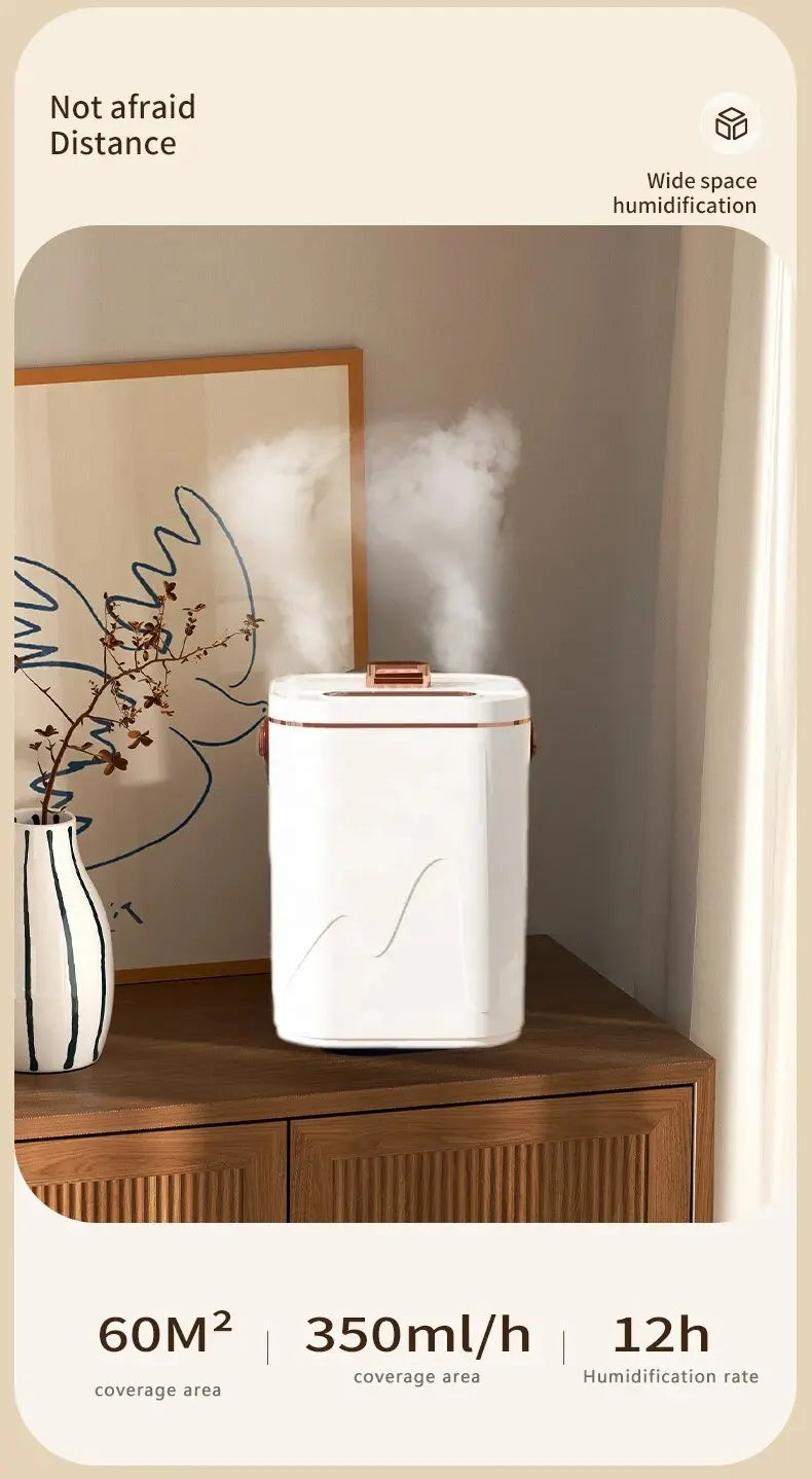 1.8L Dual Nozzle Air Humidifier & Essential Oil Diffuser with Night Light