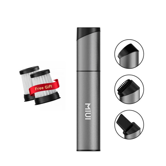 MIUI Mini Handheld Vacuum Cleaner – Cordless USB Rechargeable Cleaner with 3 Rotating Heads for Desktop, Keyboard & Car
