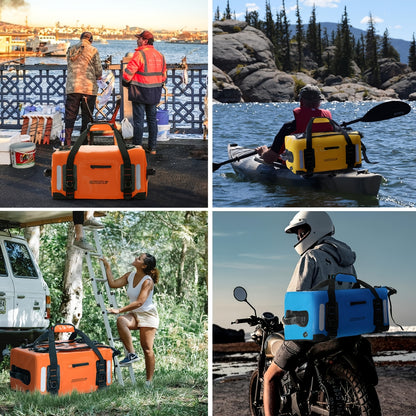 High Quality Dry Bag Backpack - Lockable Durable Sports Duffel for Kayaking, Camping, Paddle Board & Travel - Blue with Black Accents, Unisex Design for Men & Women, Water Sports Gear