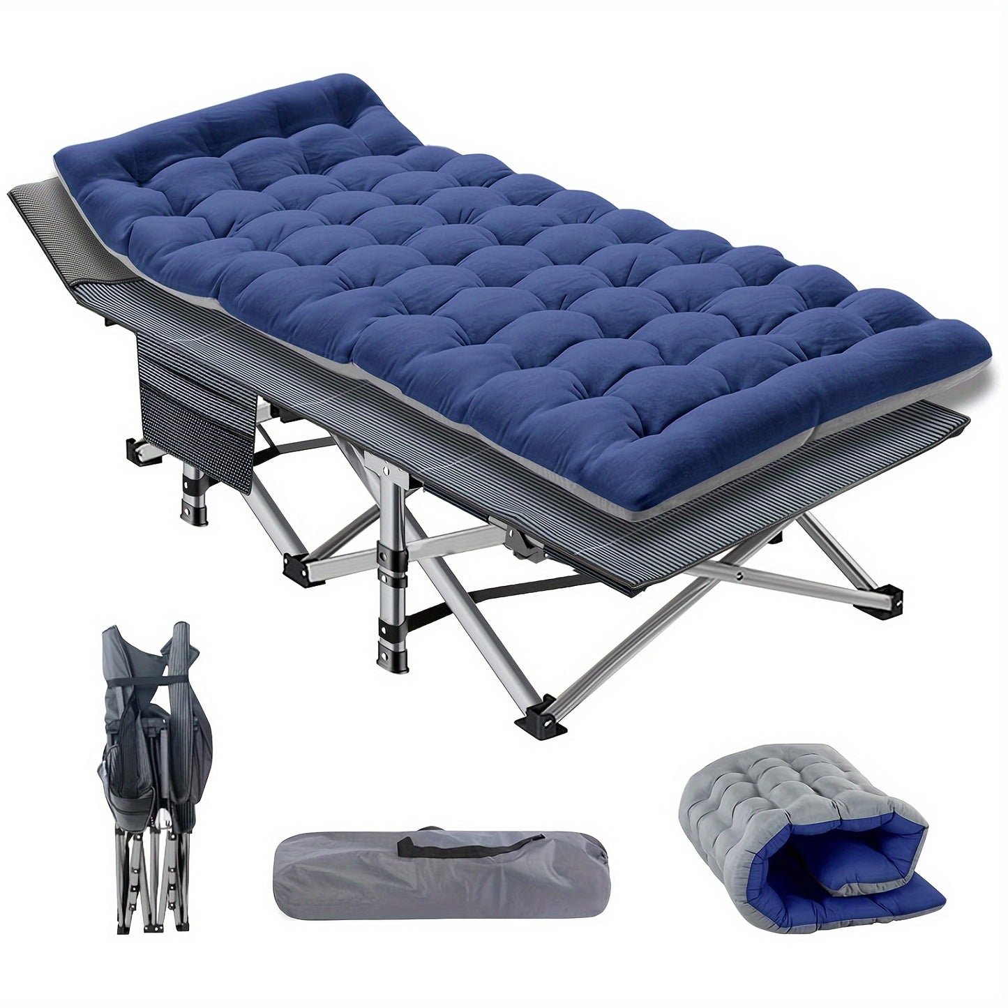Heavy Duty 75" Folding Bed Camping Cot - Portable Sleeping Bed Cot with Carry Bag | Camping Gear - Outdoor Gear 2025