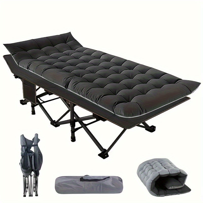 Heavy Duty 75" Folding Bed Camping Cot - Portable Sleeping Bed Cot with Carry Bag | Camping Gear - Outdoor Gear 2025