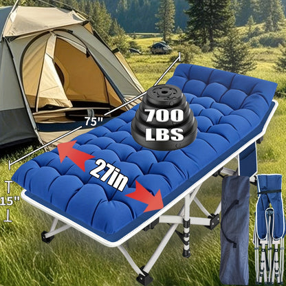 [Heavy Duty] Oversized Camping Cot XXL 32 Inches Width | Extra Wide Cots For Sleeping | Heavy Duty | Folding Cot Camping Bed | Portable For Adults Home Office Outdoor Travel Furniture