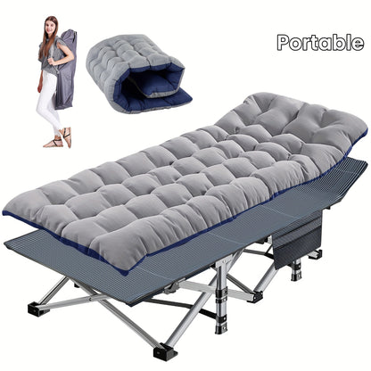 Heavy Duty 75" Folding Bed Camping Cot - Portable Sleeping Bed Cot with Carry Bag | Camping Gear - Outdoor Gear 2025
