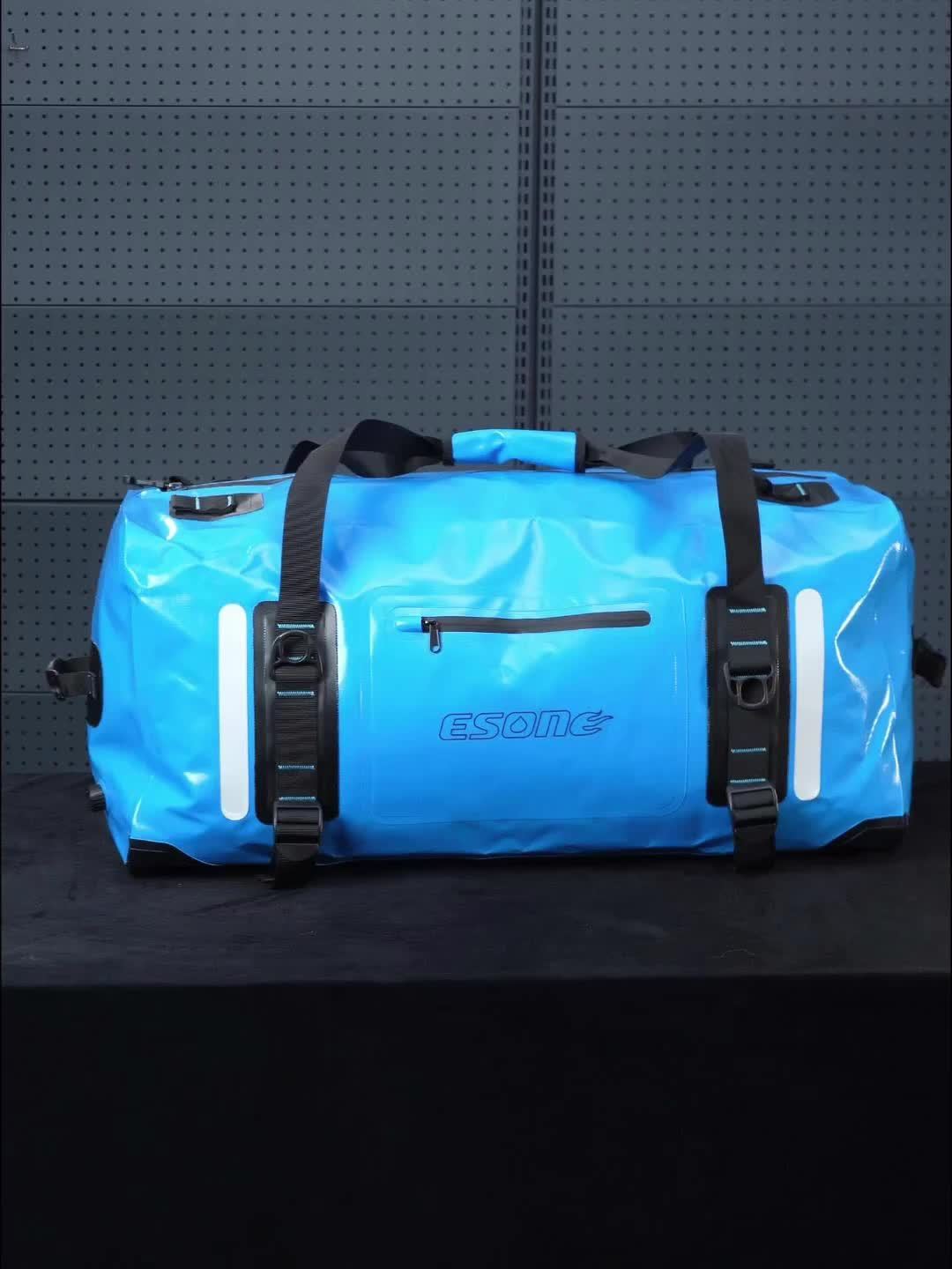 High Quality Dry Bag Backpack - Lockable Durable Sports Duffel for Kayaking, Camping, Paddle Board & Travel - Blue with Black Accents, Unisex Design for Men & Women, Water Sports Gear