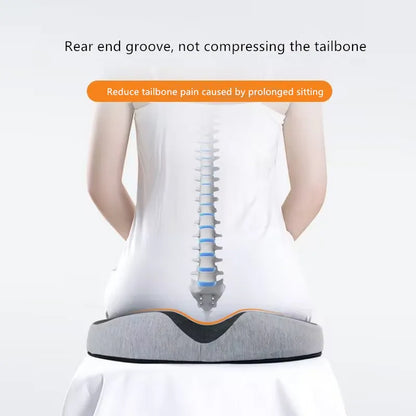 Back support device with text on a white background