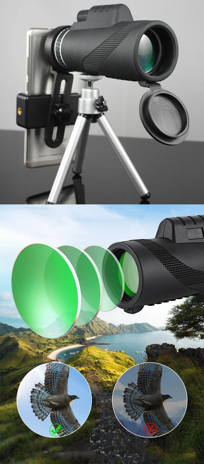 80x100 Portable Zoom HD 5000M Telescope Folding Long Distance Mini Powerful Telescope for Hunting Sports Outdoor Camping Travel