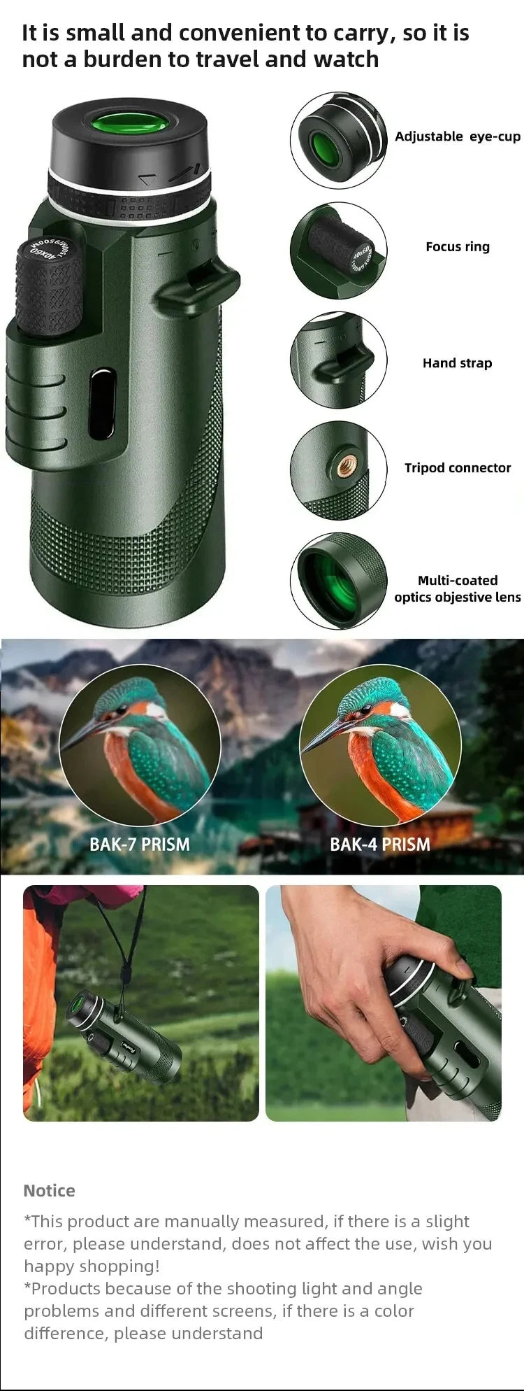 80x100 Portable Zoom HD 5000M Telescope Folding Long Distance Mini Powerful Telescope for Hunting Sports Outdoor Camping Travel
