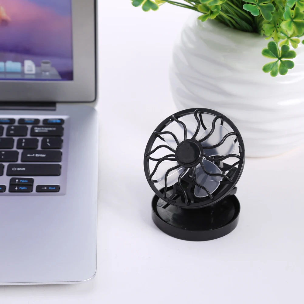 Portable Mini Solar Powered Clip Fan Summer Hat Cap Clip Cooler Fan Energy Ventilator Travel Desktop Clamp Cooling Ventilator ﻿