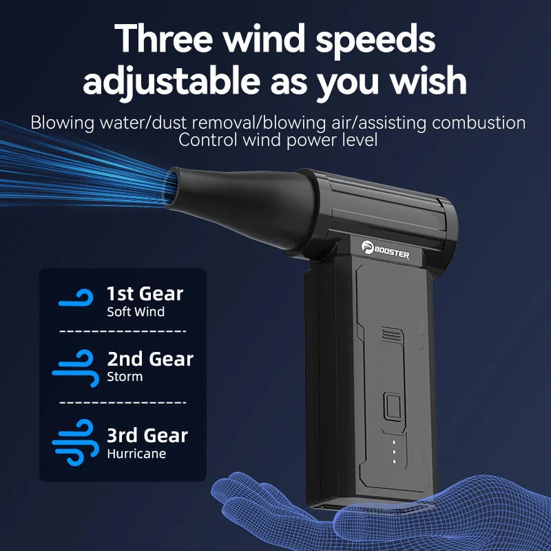 BOOSTER W01 Mini Turbo Jet Fan – 100,000 RPM High-Speed Air Blower | Compact, Powerful Turbo Duct Fan
