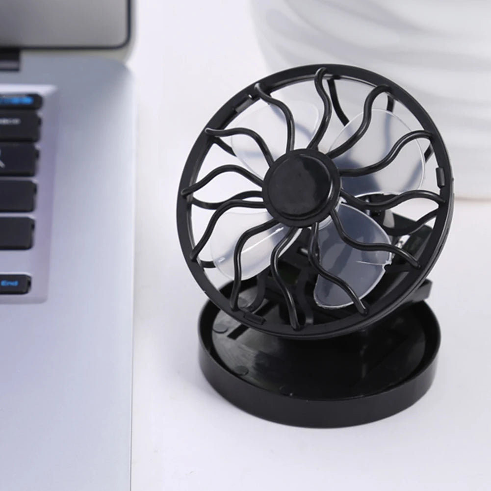Portable Mini Solar Powered Clip Fan Summer Hat Cap Clip Cooler Fan Energy Ventilator Travel Desktop Clamp Cooling Ventilator ﻿