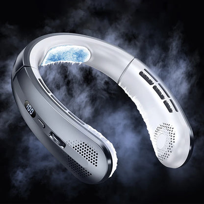 3000mAh Hanging Neck Fan Portable Bladeless Mini USB Rechargeable Mute LED Digital Display Electric Fan Summer Air Cooler ﻿ 2025