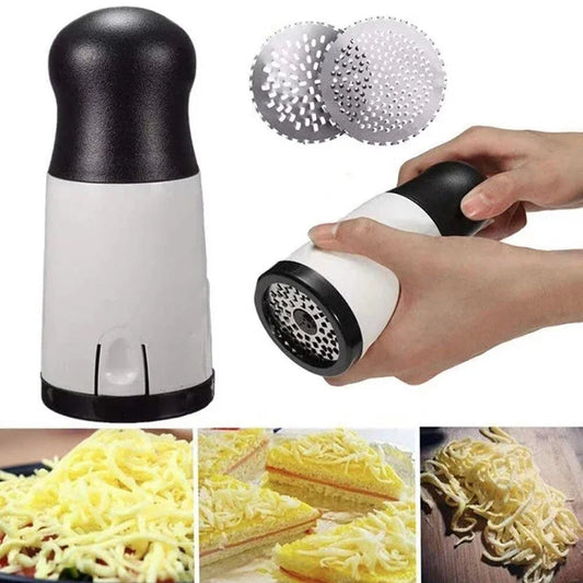 2-Pattern Cheese Grater – Stainless Steel Slicer for Cheese, Chocolate, Butter &amp; More | Kitchen Gadget with ABS Handle