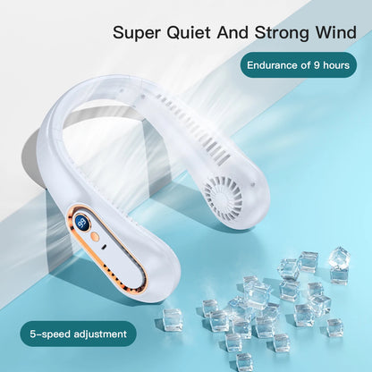 3000mAh Hanging Neck Fan Portable Bladeless Mini USB Rechargeable Mute LED Digital Display Electric Fan Summer Air Cooler ﻿ 2025