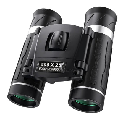 500x25 HD Zoom Binoculars – Powerful Folding Telescope for 5000M+ Long-Distance Viewing | Compact for Hunting, Camping & Outdoor Sports