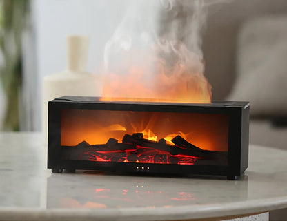Flame Effect Aroma Humidifier with Remote & LED Light