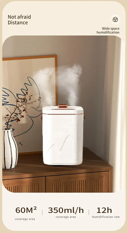 1.8L Dual Nozzle Air Humidifier & Essential Oil Diffuser with Night Light