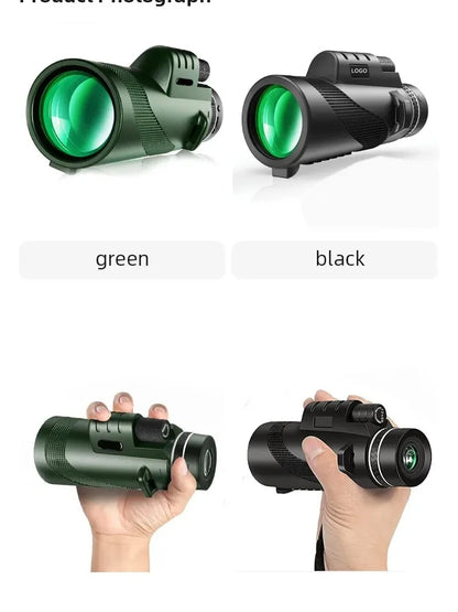 80x100 Portable Zoom HD 5000M Telescope Folding Long Distance Mini Powerful Telescope for Hunting Sports Outdoor Camping Travel