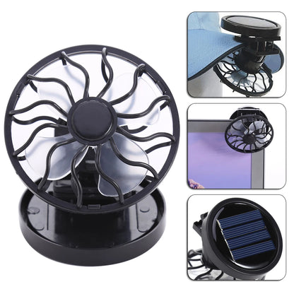 Portable Mini Solar Powered Clip Fan Summer Hat Cap Clip Cooler Fan Energy Ventilator Travel Desktop Clamp Cooling Ventilator ﻿