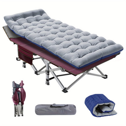 Heavy Duty 75" Folding Bed Camping Cot - Portable Sleeping Bed Cot with Carry Bag | Camping Gear - Outdoor Gear 2025