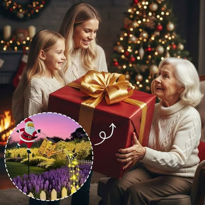 Santa Watering Can Solar Garden Light - Christmas Outdoor LED Decoration